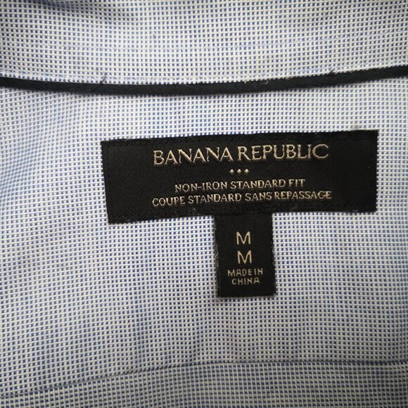 Banana Republic Men's Size Medium Non Iron Standard Fit Button Front Shirt - Picture 3 of 10